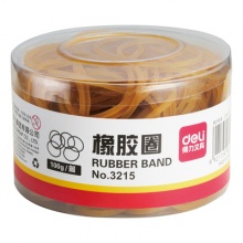 得力（deli）3215 高韧性高强度橡皮筋橡胶圈 100g/筒