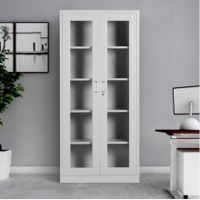 泰视钢制办公文件柜铁皮柜办公柜档案柜资料柜凭证柜办公抽屉柜储物柜带锁玻璃书柜子 通玻文件柜 精品型0.8mm