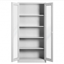 泰视钢制办公文件柜铁皮柜办公柜档案柜资料柜凭证柜办公抽屉柜储物柜带锁玻璃书柜子 通玻文件柜 精品型0.8mm