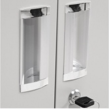 泰视钢制办公文件柜铁皮柜办公柜档案柜资料柜凭证柜办公抽屉柜储物柜带锁玻璃书柜子 通玻文件柜 精品型0.8mm