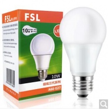 佛山照明（FSL）LED球泡10W大口节能灯泡E27炫银日光色6500K