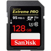闪迪（SanDisk）128GB 读速95MB/s 写速90MB/s  SDXC UHS-I存储卡 V30 U3 Class10 SD卡