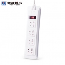 TOP突破T1K4(1m8)一控四位新国标插座1.8米
