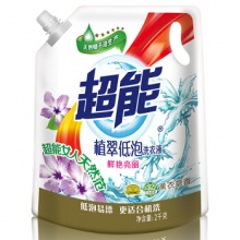 超能 植翠低泡洗衣液（鲜艳亮丽）2kg/袋装