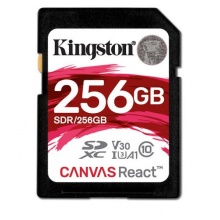 金士顿（Kingston）极速U3微单反佳能尼康索尼存储卡SDR 256G SDXC A1级UHS-I V30