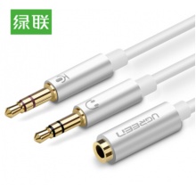 绿联(UGREEN)耳机麦克风二合一转接线 3.5mm AV140