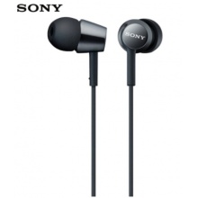 索尼（SONY）入耳式立体声通话耳机重低音有线控MDR-EX155AP 黑色