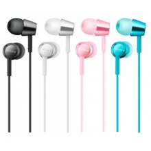 索尼（SONY）入耳式立体声通话耳机重低音有线控MDR-EX155AP 黑色