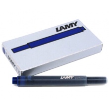 凌美(LAMY)钢笔 笔芯 专用墨胆一次性墨水芯5支一盒 T10 蓝黑色 狩猎者恒星通用