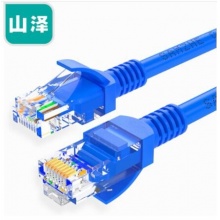 山泽(SAMZHE)工程级高速超五类CAT5e类成品网线 百兆网络连接线 蓝色1米 SZW-1010