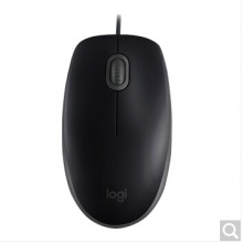 罗技（Logitech）M110 有线静音鼠标 黑色 静音版
