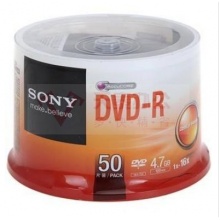 索尼(SONY)DVD-R 光盘/刻录盘 16速4.7G 筒装50片