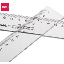 得力(deli)透明直尺30cm 6230