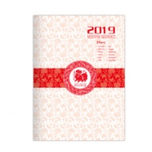 2019工作小秘书/日程表自填式效率手册工作助手a4笔记本 企划本 企业定制logo 红色青花2019款
