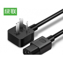 绿联（UGREEN）电脑主机电源线 三孔电饭煲国标品字尾电源连接线 台式机显示器屏电热水壶插头1.5米 黑 30565