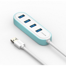山泽(SAMZHE)USB分线器 3.0高速4口HUB多接口拓展坞转换器集线器 延长线 0.3米JXQ-C03