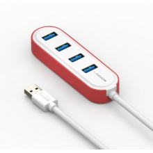 山泽(SAMZHE)USB分线器 3.0高速4口HUB多接口拓展坞转换器集线器 延长线 0.3米JXQ-C05