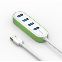 山泽(SAMZHE)USB分线器 3.0高速4口HUB多接口拓展坞转换器集线器 延长线 0.3米JXQ-C09