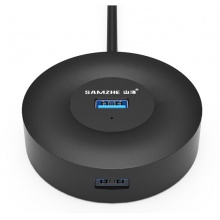 山泽(SAMZHE)USB分线器 3.0高速4口HUB多接口拓展坞转换器集线器 延长线 0.3米JXQ-Y201