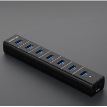 山泽 USB分线器 3.0高速7口HUB多接口拓展坞集线器 带供电线JXQ-007B(SAMZHE)