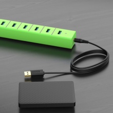 山泽(SAMZHE)USB分线器 3.0高速7口HUB多接口拓展坞转换器集线器 带供电线 JXQ-007G