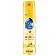 碧丽珠（Pledge） 贴面实木家具瓷砖皮革保养清洁护理蜡喷蜡 真皮沙发皮包皮衣皮鞋 清新柠檬330ml