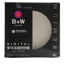 B+W uv镜 滤镜 82mm UV镜 MRC NANO XS-PRO 超薄多层纳米镀膜UV镜 保护镜