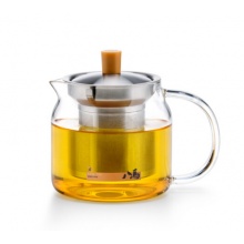 八马茶具茶壶明诚耐热玻璃壶 304不锈钢