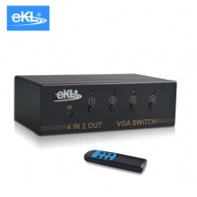 eKL VGA切换器4进2出1出 四进二出电脑视频分配器带遥控