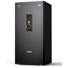 虎牌保险柜全钢防盗单门双门半导体指纹密码入墙新品 Ys100金刚黑