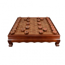 御圣 中国象棋大号6分实木象棋子木质棋盘 象棋盘+6分红花梨木象棋