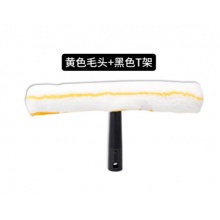 京登上水器毛头清洁工具擦玻璃35cm 35cm黄色毛头和35cm黑色T架
