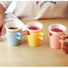 宜洁（yekee）杯托一次性杯纸杯托饮水杯托杯架塑料杯套隔热杯套通用3只装 