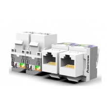 安普康（AMPCOM）超五类网络模块RJ45网线连接头 白色 AMCAT5E008(WT)(不含面板)