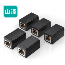 山泽（SAMZHE) 网络直通头RJ45网线连接器电脑网线延长器直联头 黑色SZ-ZTH1050