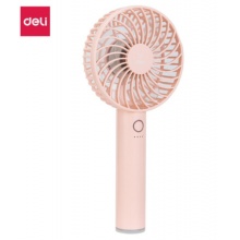 得力（deli）迷你小风扇USB 粉色可拆分 85802