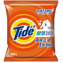 汰渍 全效炫白洗衣粉（加衣领净精华）淡雅清香 508g/袋(12袋/箱)