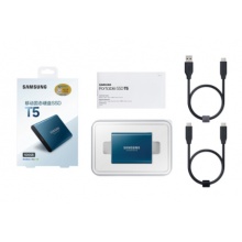 三星(SAMSUNG) 500GB Type-c USB3.1 固态移动硬盘（PSSD）T5 珊瑚蓝 MU-PA500B/CN
