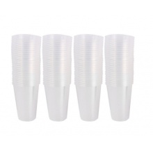 妙洁（MIAOJIE） 一次性杯子 塑料水杯 大号320ml 塑杯增厚不漏安全防烫家用办公水杯透明杯 100只装 一包