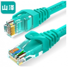 山泽(SAMZHE)六类网线 CAT6千兆极速八芯双绞 成品网线 浅绿色5米 WXL-6050