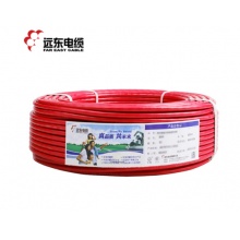 远东电缆（FAR EAST CABLE）电线电缆 ZC-BV6平方家装空调进户线国标铜芯阻燃单芯单股硬线 100米 红色简装