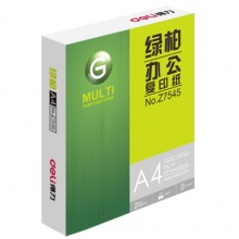 得力Z7547绿柏A4 70g 500张/包复印纸 8包/箱