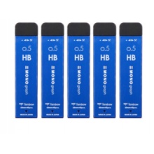 蜻蜓（Tombow）40根/管自动铅笔芯0.5mm HB R5-MG 蓝色壳5管装