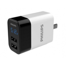 飞利浦（PHILIPS）17W速充数显3.4A/双口USB充电器头 DLP4320N