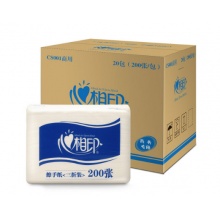 心相印 擦手纸卫生间吸水纸三折加厚整箱200张/包20包整箱CS001
