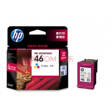 惠普（HP） CZ637A 46号墨盒 （适用HP 2029/ 2020hc/2529） 46彩色墨盒/约750页