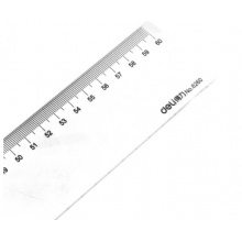 得力（deli）6260 塑料直尺厘米学生尺子文具绘图 60cm 