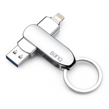 banq 128GB USB3.0 U盘 A50高速版 银色  苹果USB双接口 