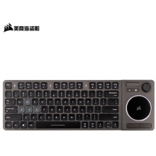 美商海盗船 K83 Wireless 多媒体无线键盘 全尺寸 触摸板 导航键 白色灯光 黑色