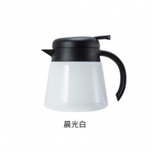 晨光 1128 保温壶不锈钢家用按压式暖水瓶小型简约热水壶 晨光白(800ml)